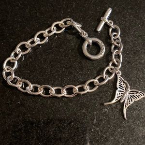 LAGOS Sterling Silver Butterfly Charm Link Bracelet